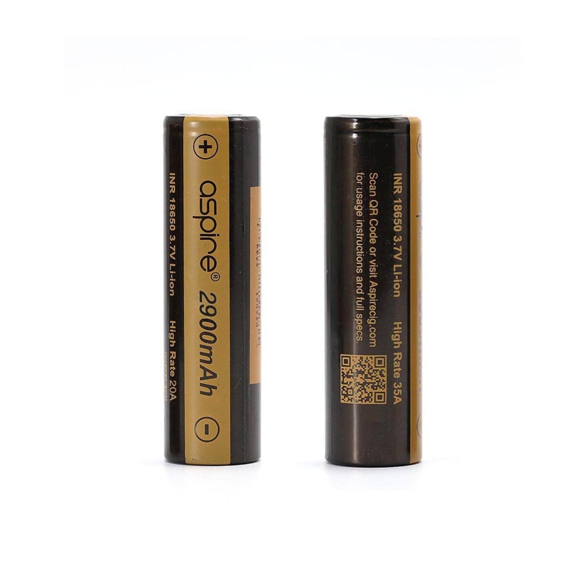 Aspire 18650 rechargeable battery 2600mAh – Ideal for vape devices and mods in Ireland