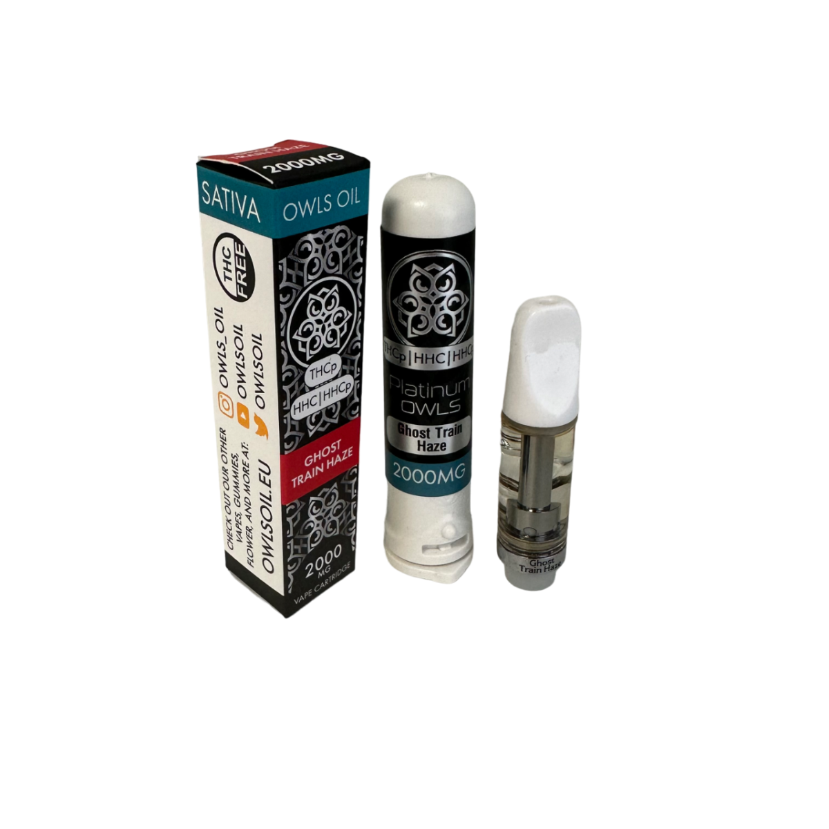Platinum Owl (HHCP THCP) – 2000mg – 2ml - HHC – Vape Cartomizer - Image 4